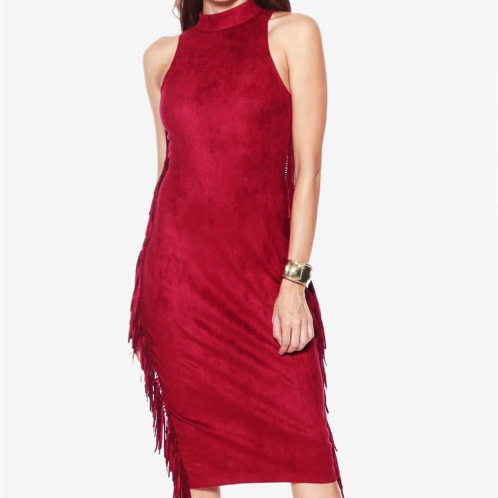 NEW Rehab Swede Fringe Dress